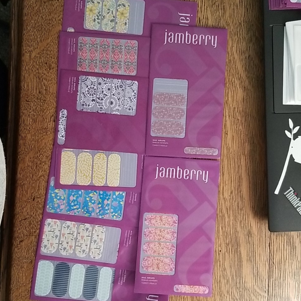 LOT of 9 partially used Jamberry sheets